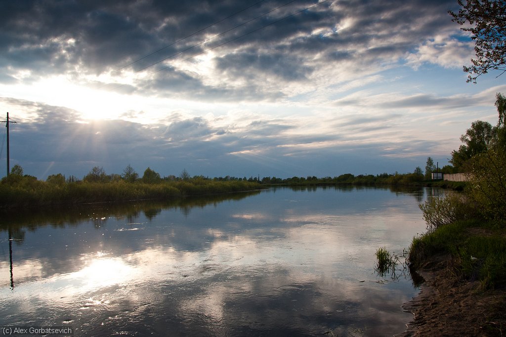 Речка Припять закат